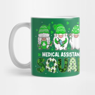 Funny Gnome Medical Assistant Squad Patrick's Day Matching Mug